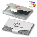 Trend & Chick Matte Silver Mesh Business Card Case